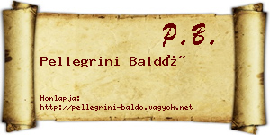 Pellegrini Baldó névjegykártya